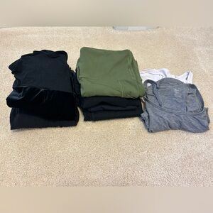 Maternity athletic bundle-6 leggings, two tank tops